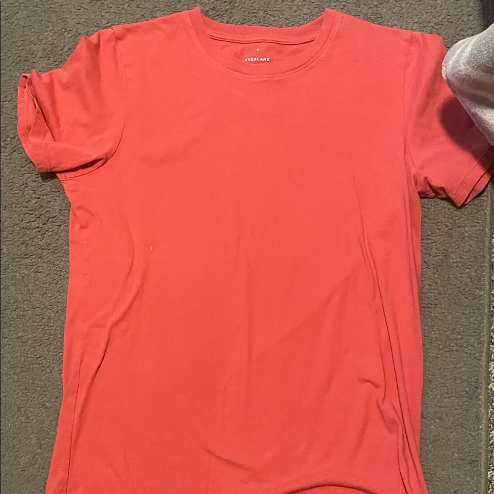 Everlane Short Sleeve Crew Tee in Coral